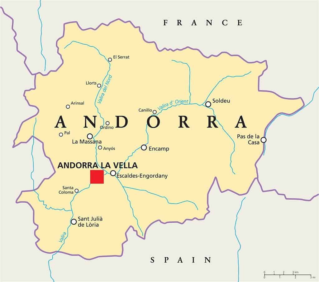 Mapa de Andorra · acuerdo especial de roaming Conexia